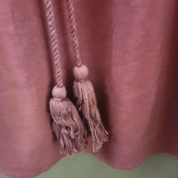 Maurice's off the shoulder Boho top-Fall rose color - Picture 3 of 7